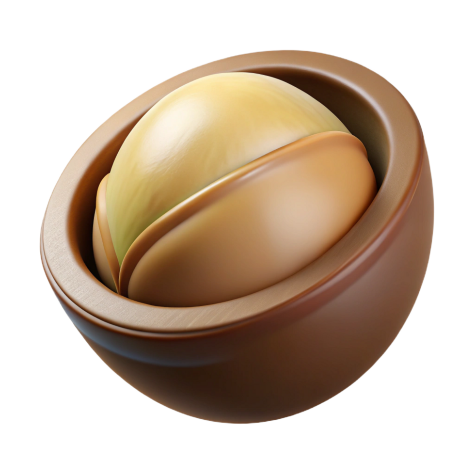 radiant inspired Macadamia nut in shell NO BACKGROUND with Transparent Background. png