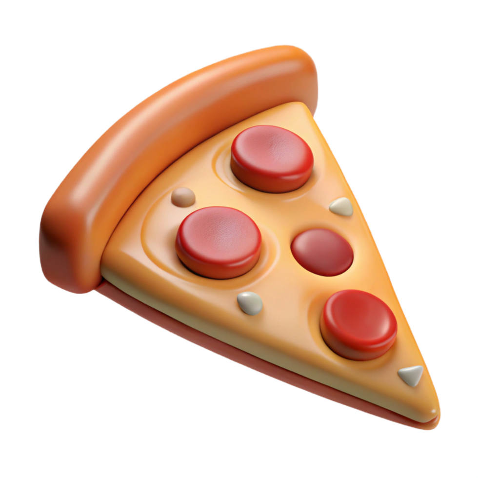 fascinating rare Slice of pizza, pepperoni toppings, NO BACKGROUND with Transparent Background. png
