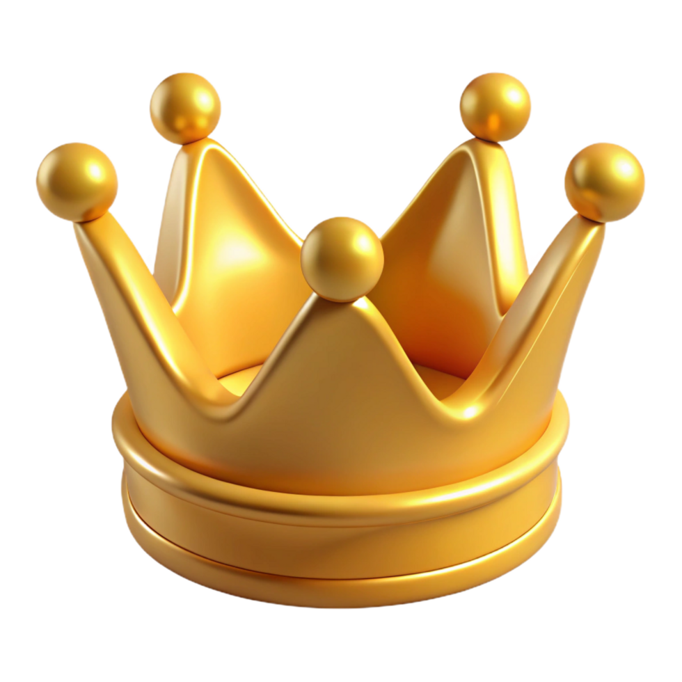 exquisite nostalgic traditional A golden crown. NO BACKGROUND with Transparent Background. masterfully captured png