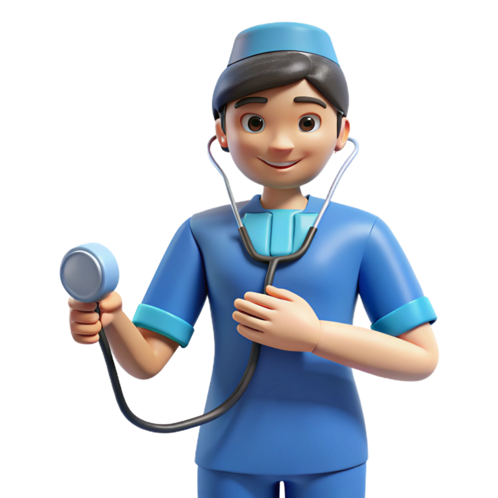 mesmerizing distinguished Nurse checking blood pressure NO BACKGROUND with Transparent Background. png