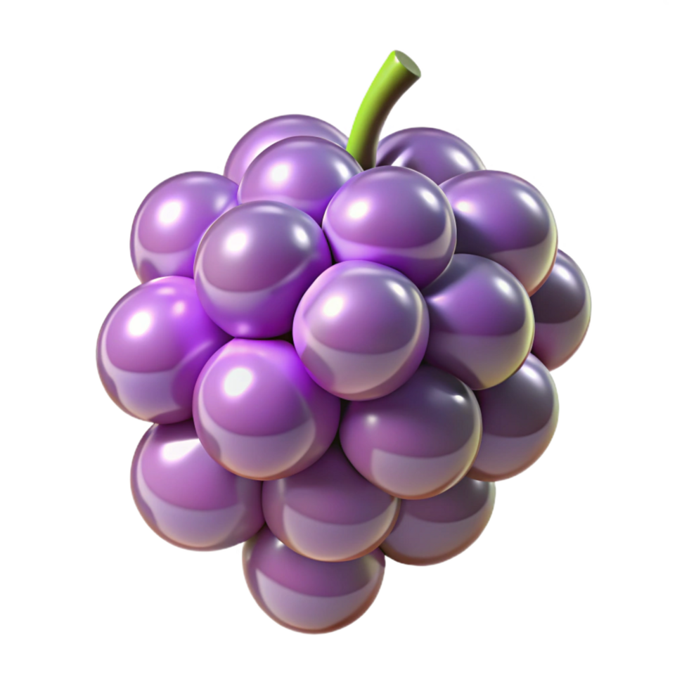 ethereal magnificent A single grape, glistening, NO BACKGROUND with Transparent Background. professional png