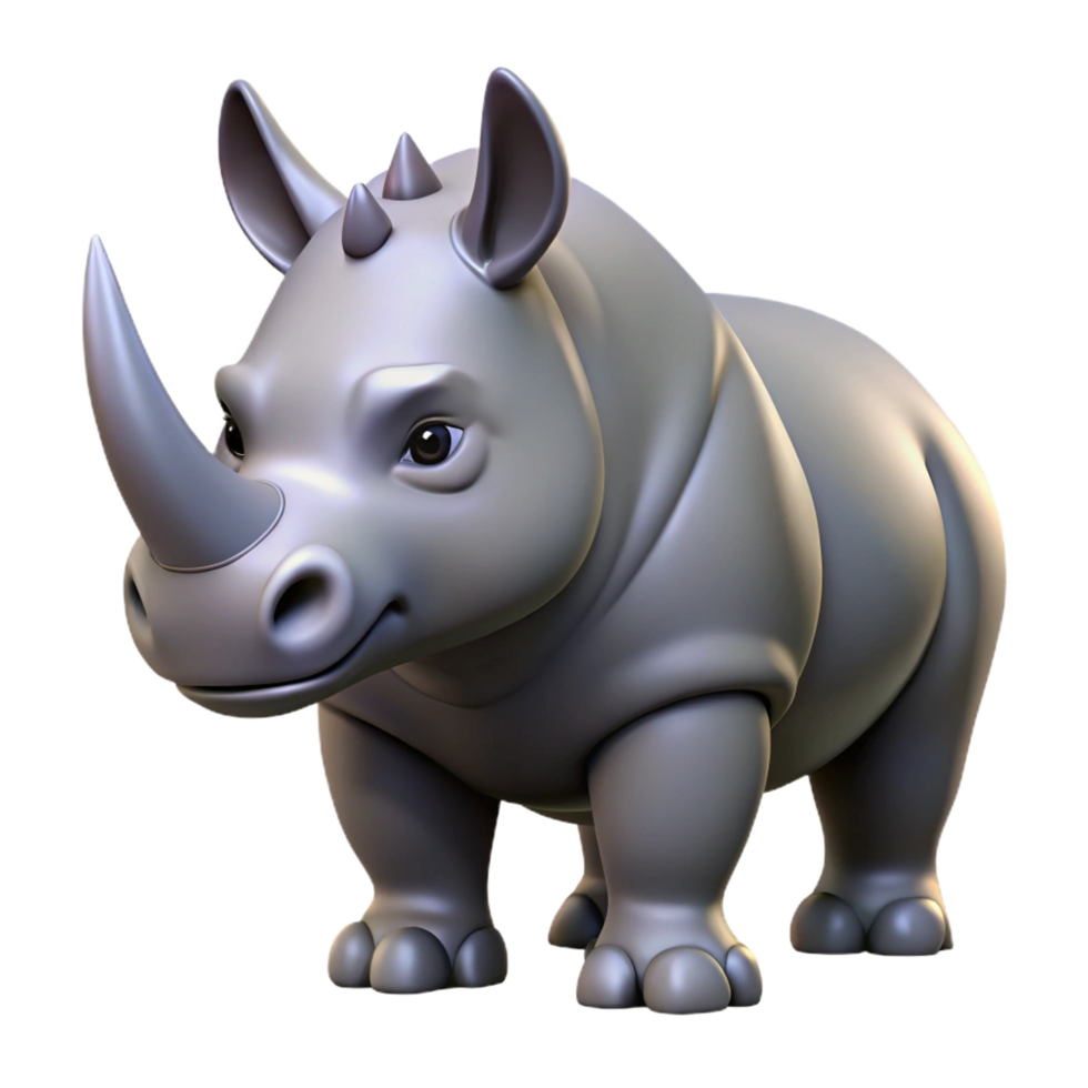 fascinating contemporary A lumbering rhinoceros, NO BACKGROUND with Transparent Background. genuine png