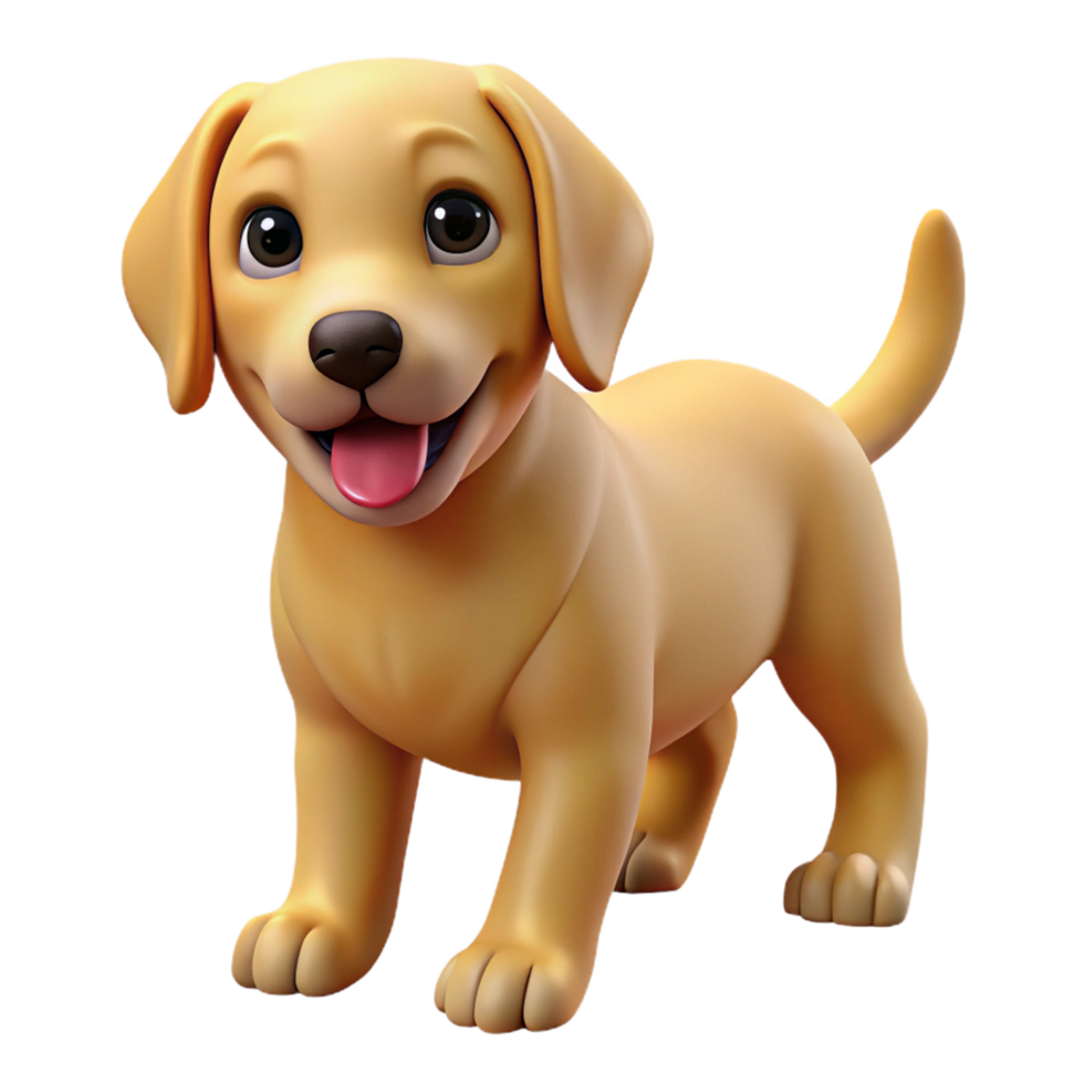 extraordinary inspired A playful golden retriever puppy NO BACKGROUND with Transparent Background. png