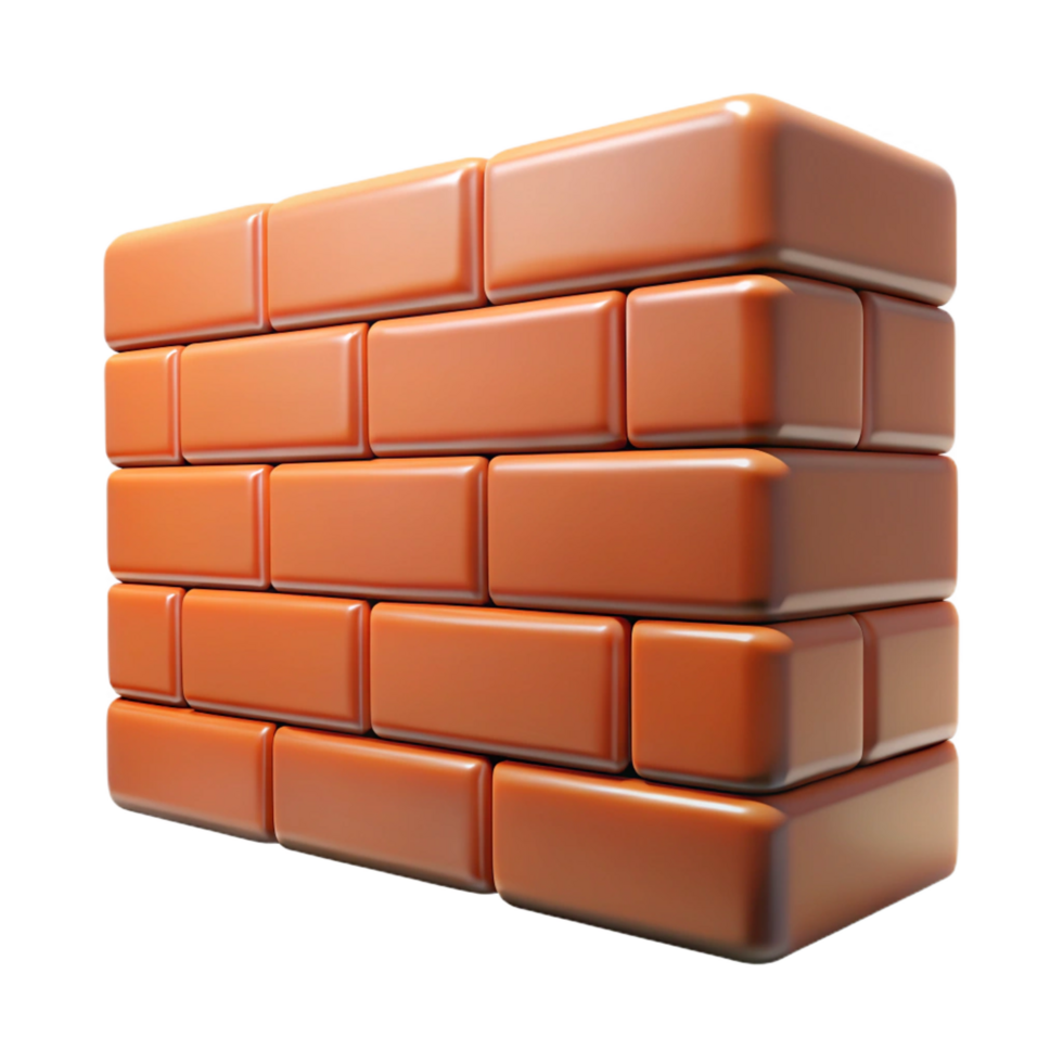 impressive contemporary Brick wall pattern detail, NO BACKGROUND with Transparent Background. premium png