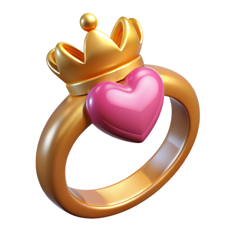 exemplary renaissance Claddagh Ring, Irish symbol of love, NO BACKGROUND with Transparent Background. high resolution png