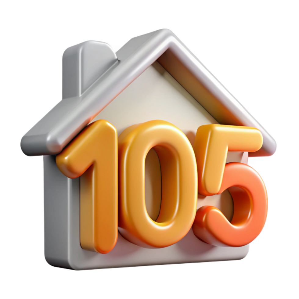 sumptuous abstract House number NO BACKGROUND with Transparent Background. perfect clarity png