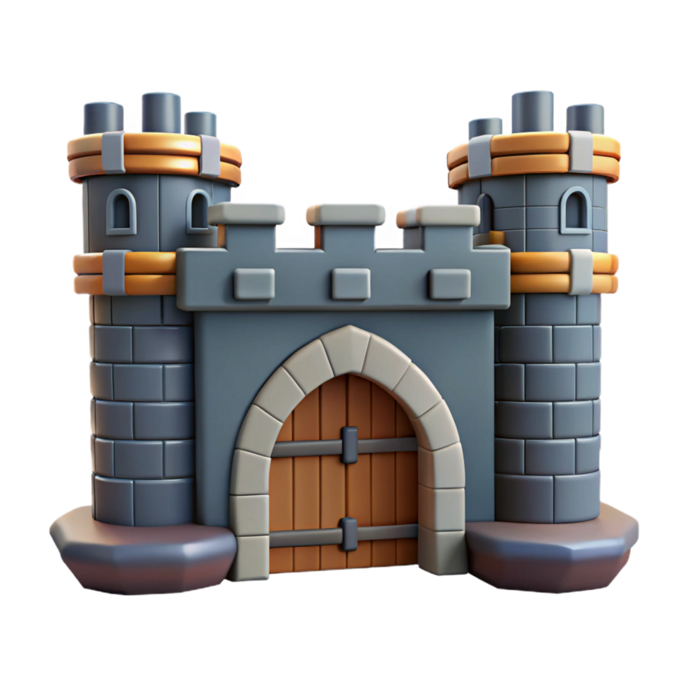 wonderful bold baroque Medieval castle gatehouse portcullis, NO BACKGROUND with Transparent Background. flawless png