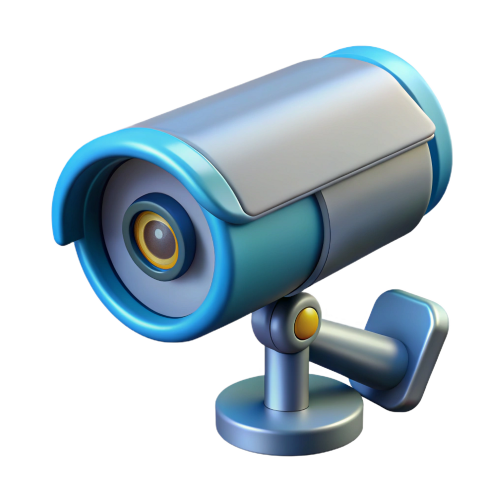 sumptuous quintessential Futuristic security camera, surveillance device, motion sensor. NO BACKGROUND with Transparent Background. png