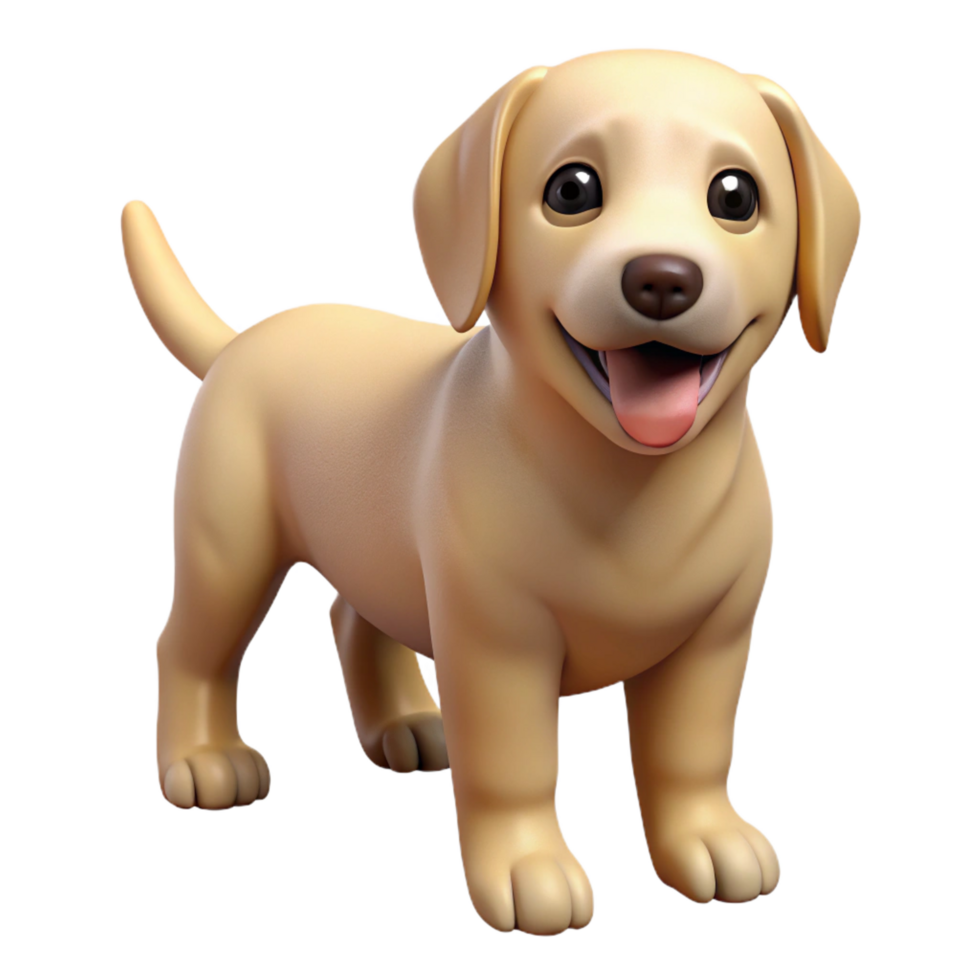 sumptuous elegant A playful Labrador retriever puppy, NO BACKGROUND with Transparent Background. flawless png