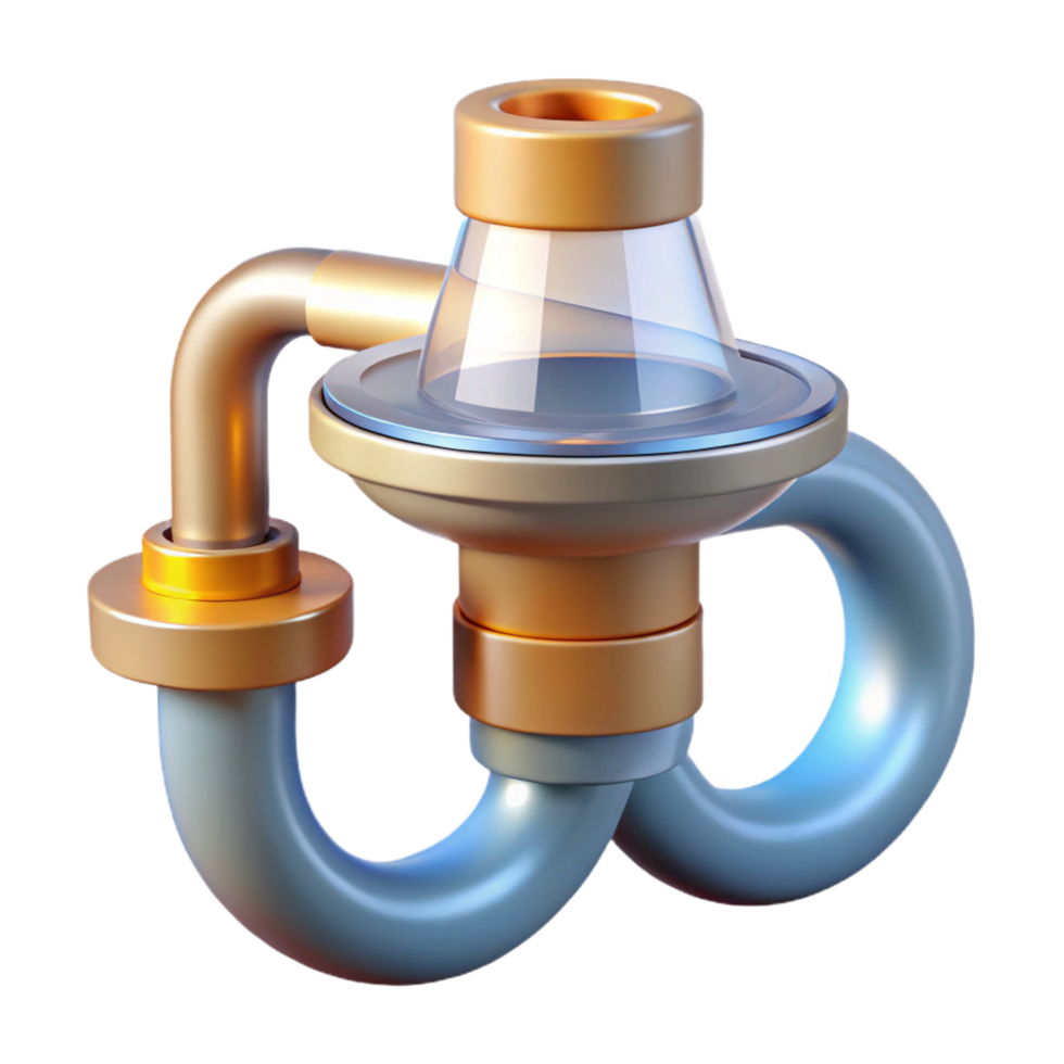 ethereal serene Technical illustration of a plumbing fixture NO BACKGROUND with Transparent Background. masterfully captured png