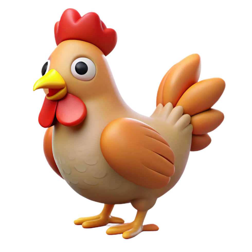 extraordinary timeless A clucking chicken, NO BACKGROUND with Transparent Background. png