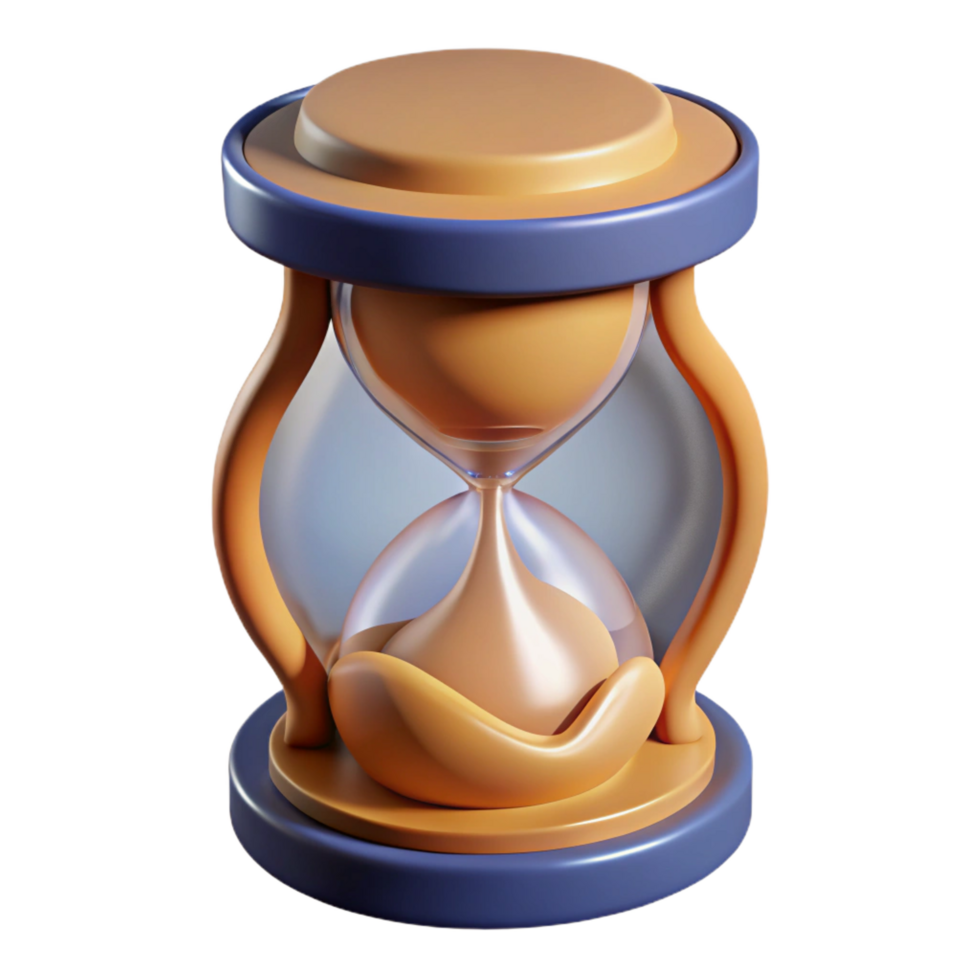 radiant rare A stylized, winged hourglass, filled with swirling sand. NO BACKGROUND with Transparent Background. png