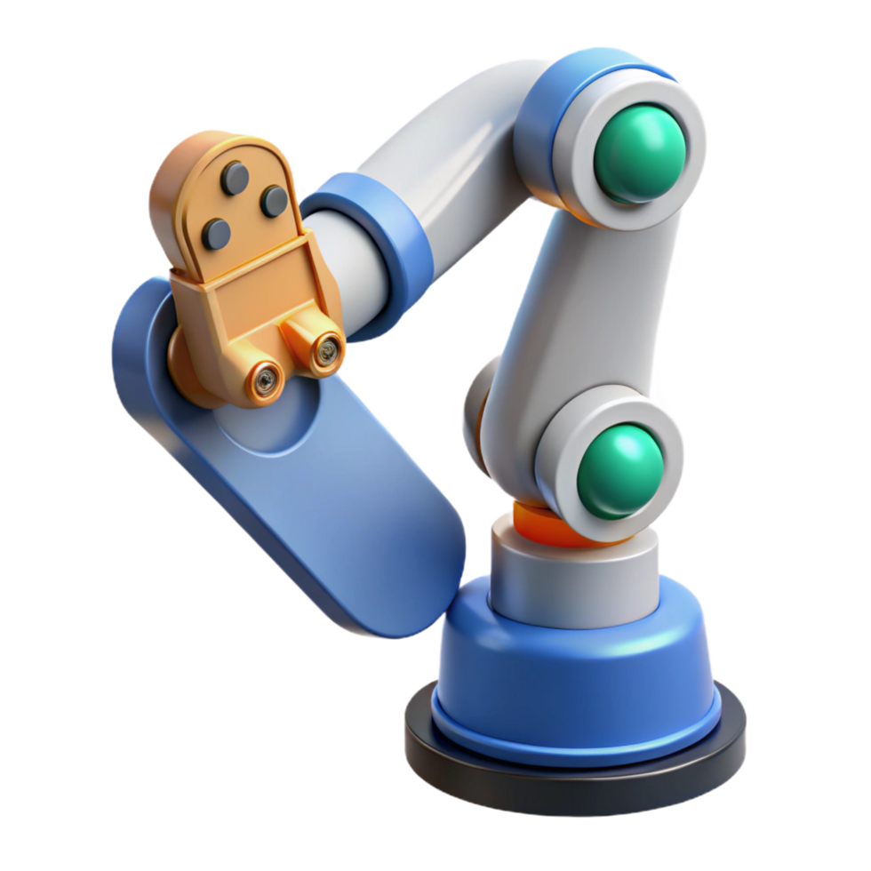 enchanting nostalgic surreal Robot arm holding a circuit board, NO BACKGROUND with Transparent Background. sharp png