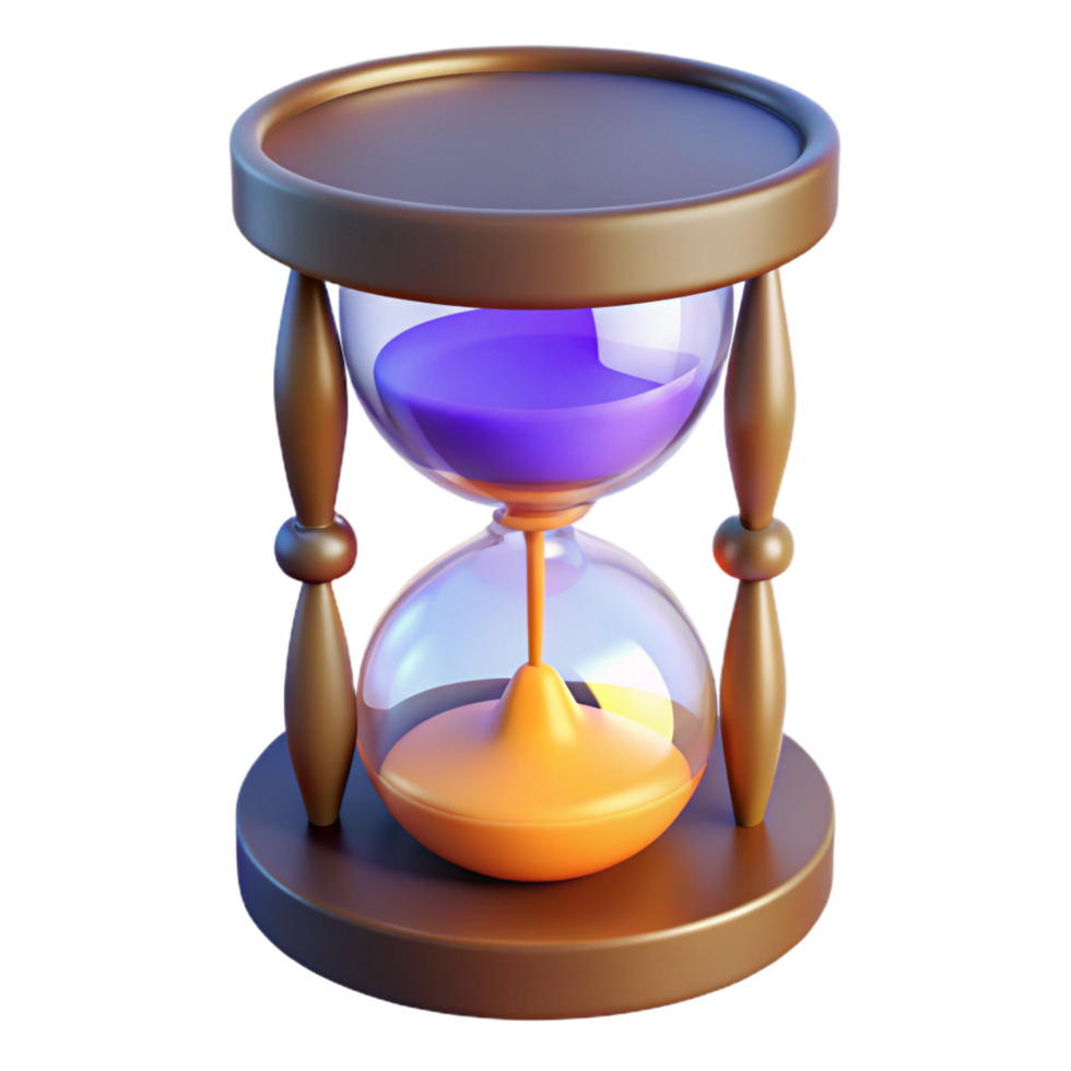exceptional urban A stylized hourglass, filled with glowing sand. NO BACKGROUND with Transparent Background. elite png