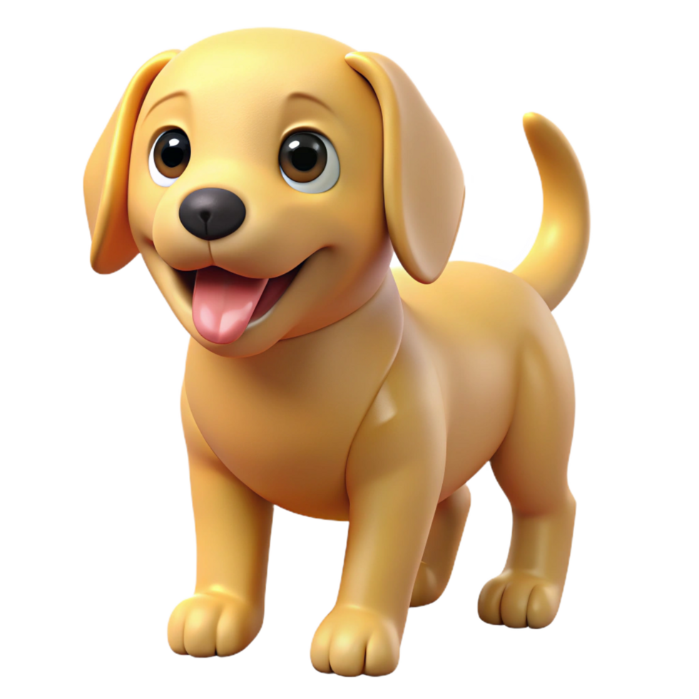 whimsical vibrant A playful golden retriever puppy, NO BACKGROUND with Transparent Background. fine detail png