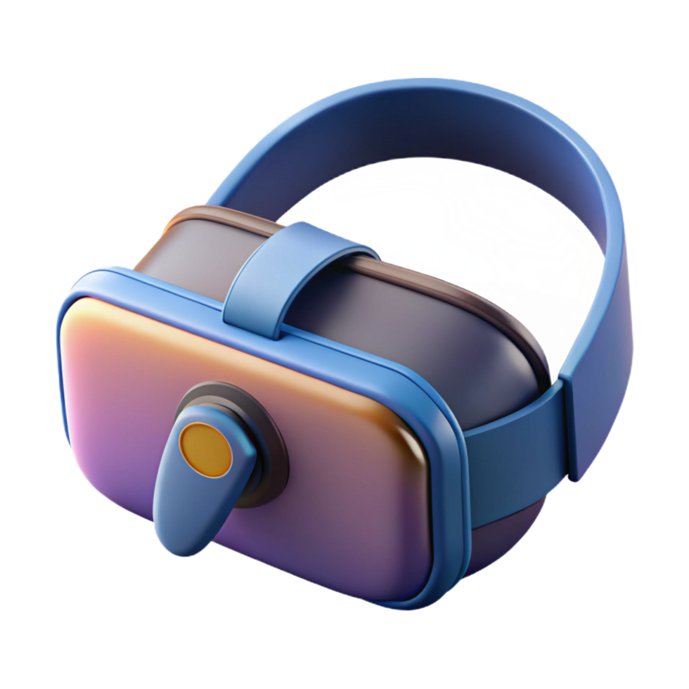 elegant exceptional A pair of virtual reality goggles, head strap visible. NO BACKGROUND with Transparent Background. png
