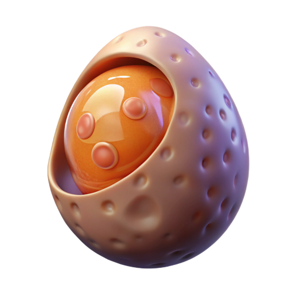 stunning memorable Alien egg with pulsating embryo NO BACKGROUND with Transparent Background. png