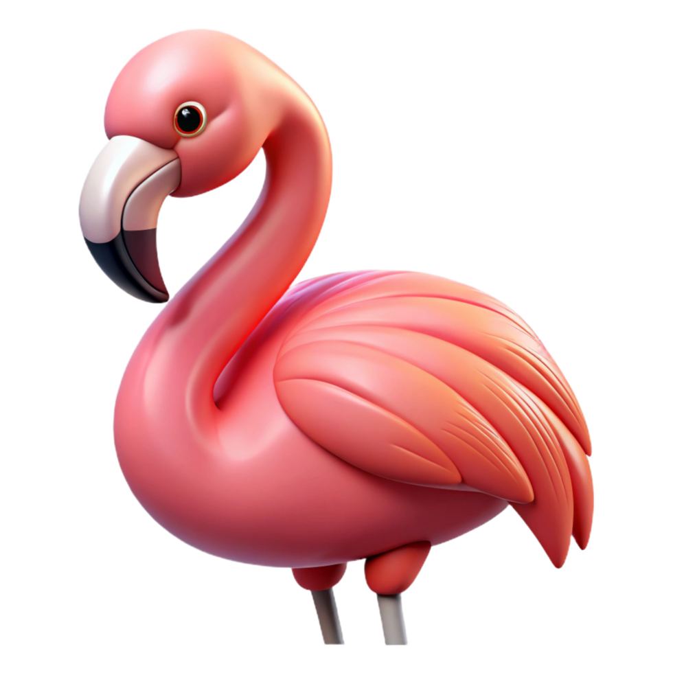 mesmerizing unforgettable A preening flamingo, NO BACKGROUND with Transparent Background. png