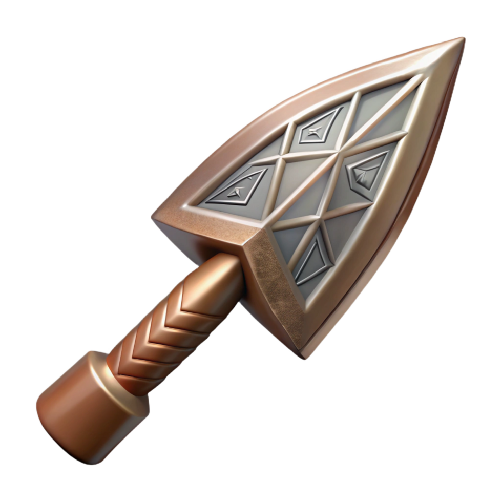 dramatic ethereal retro Odin's Spear, Gungnir, etched with runes, NO BACKGROUND with Transparent Background. genuine png