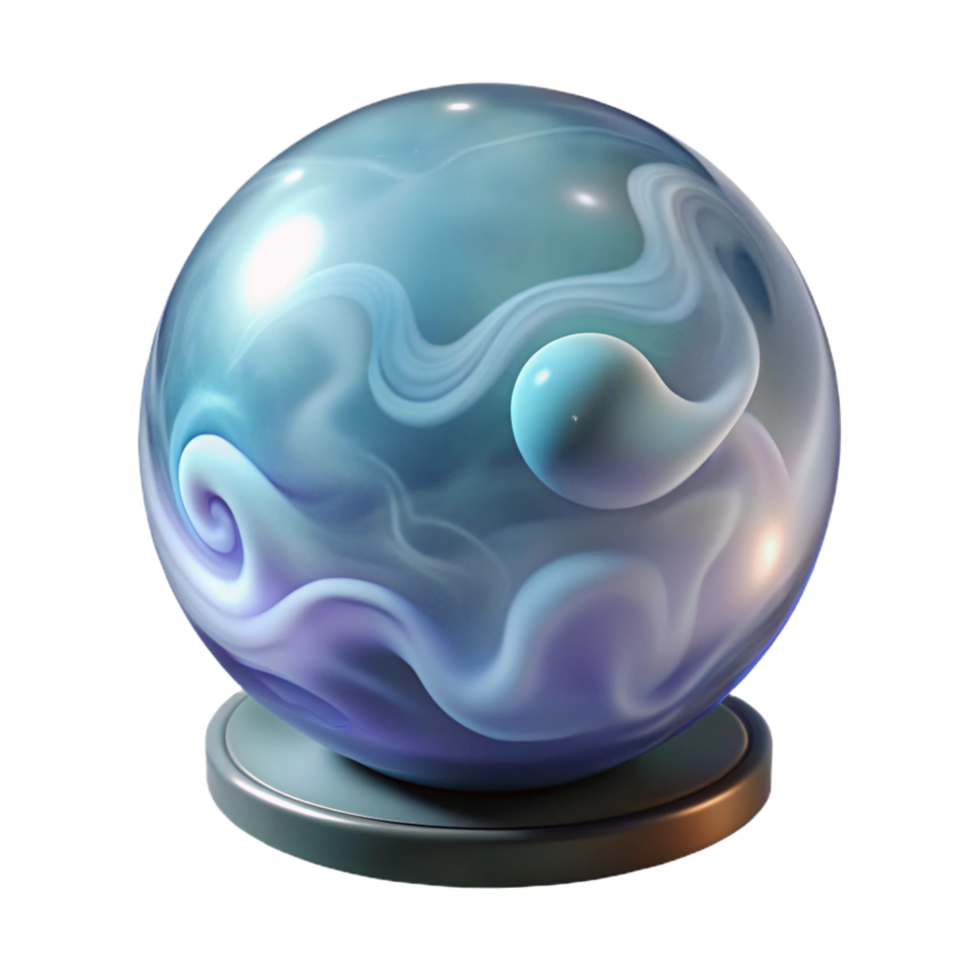 sought-after victorian A delicate crystal ball, swirling with mist, NO BACKGROUND with Transparent Background. elite png