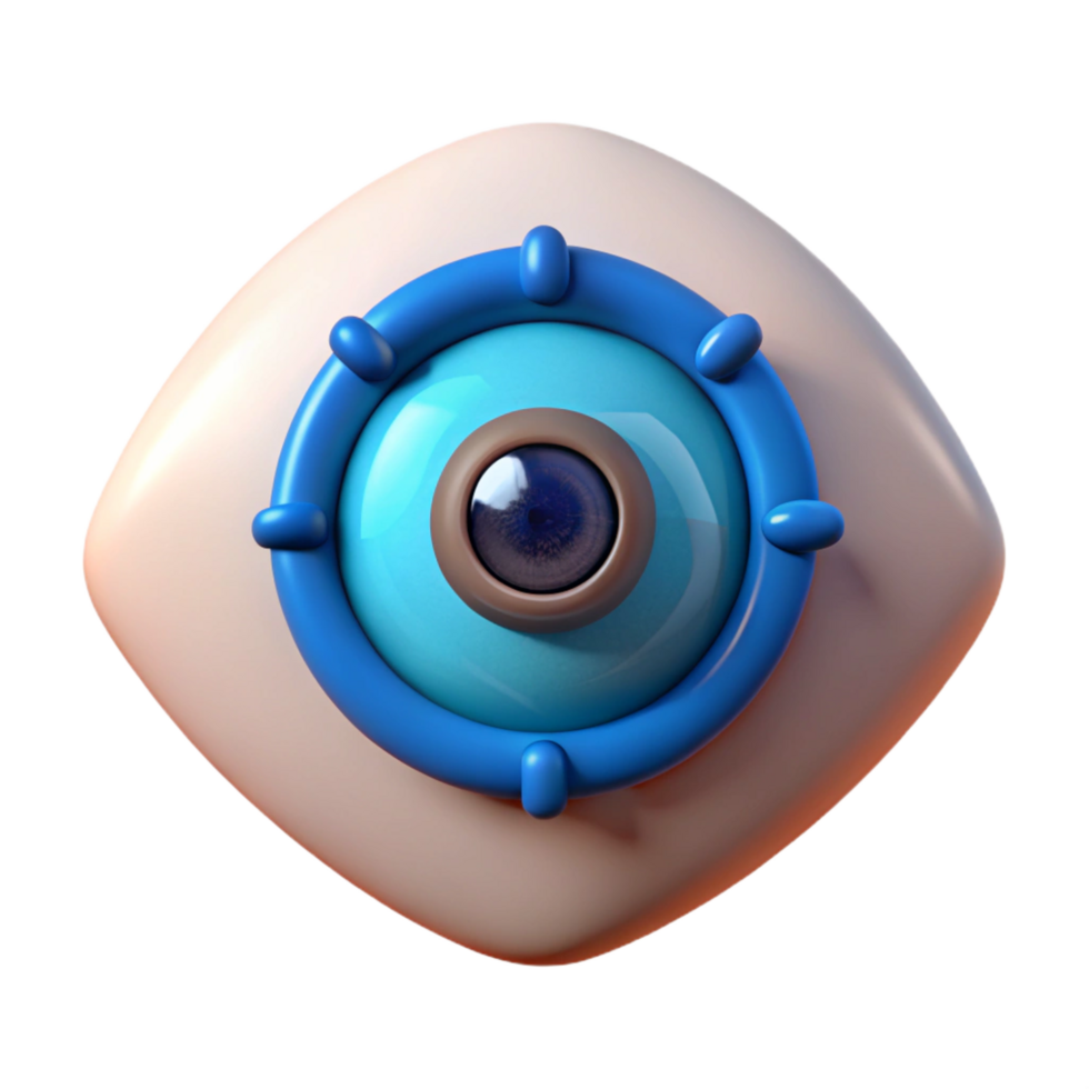 stunning intense creative Biometric eye scanner, iris recognition NO BACKGROUND with Transparent Background. elite png