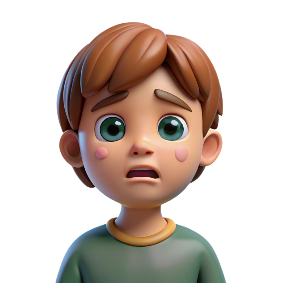 mesmerizing harmonious classic Sad child, tears in eyes, NO BACKGROUND with Transparent Background. 8K png