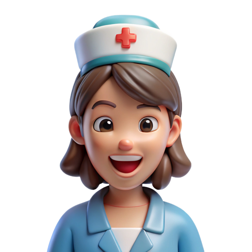 dazzling tranquil gothic Nurse, smiling warmly, NO BACKGROUND with Transparent Background. gallery standard png
