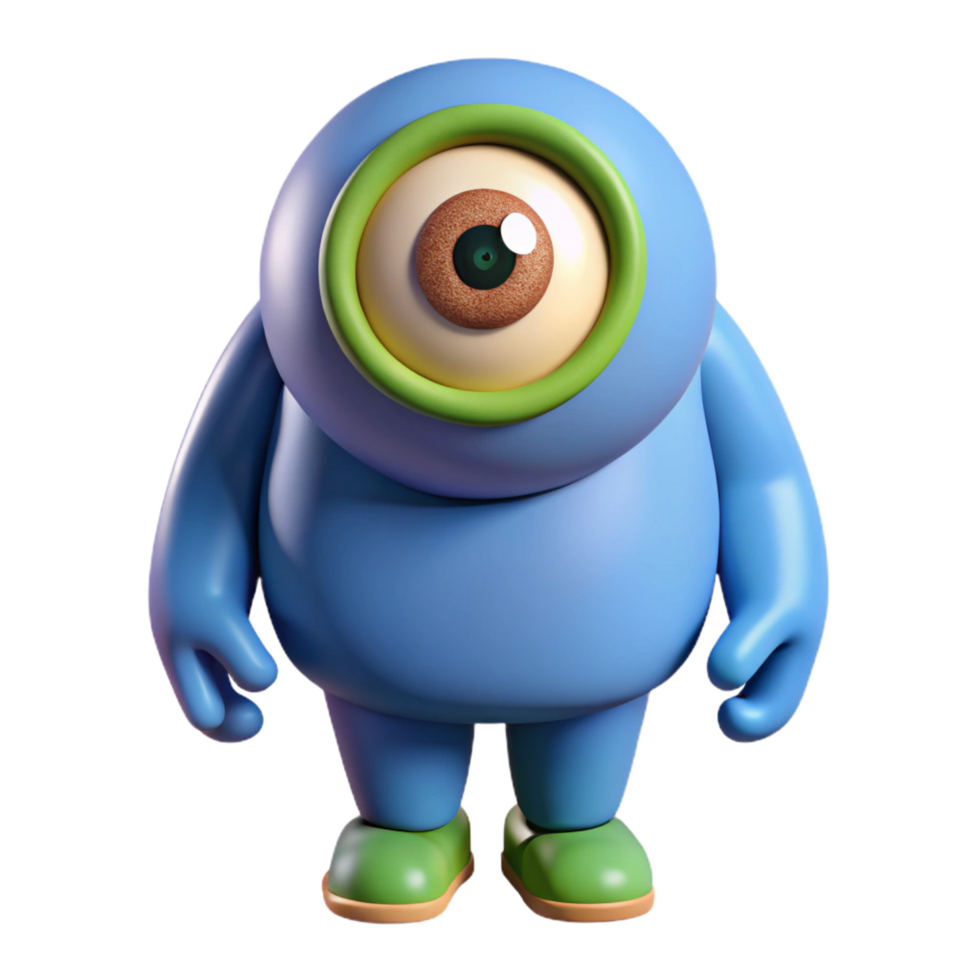 extraordinary notable Cyclops, one-eyed giant, NO BACKGROUND with Transparent Background. png