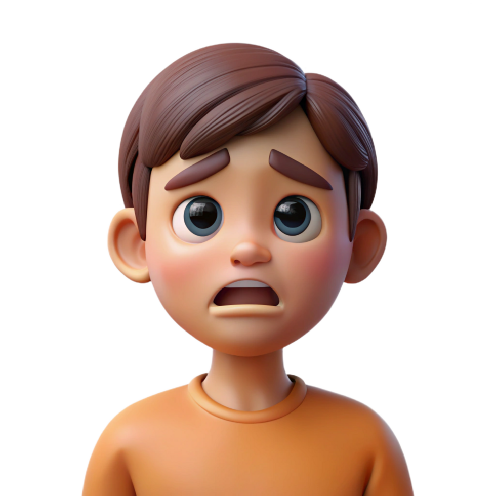 majestic distinctive Sad child, tears in eyes, NO BACKGROUND with Transparent Background. png