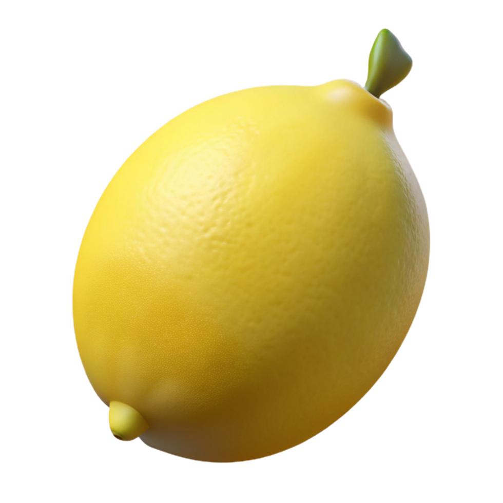 inspired vintage A single, ripe lemon. NO BACKGROUND with Transparent Background. perfect clarity png
