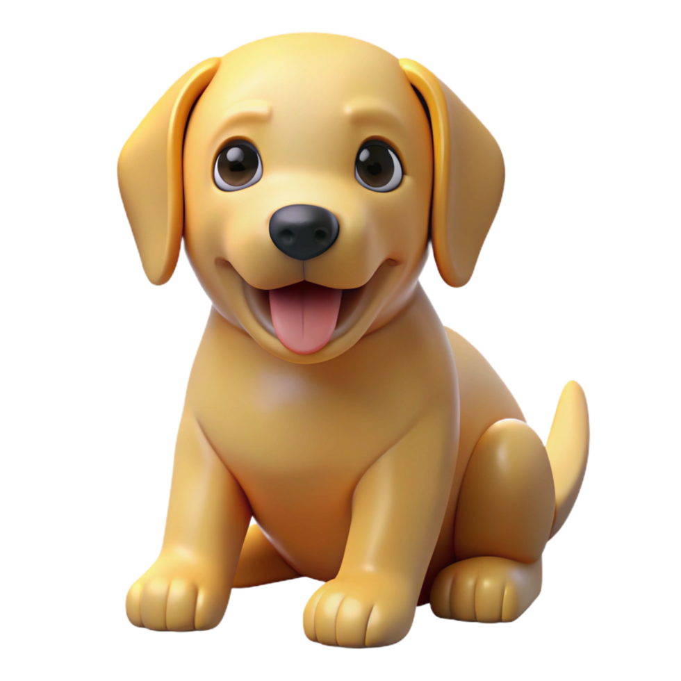 peaceful hypnotic A playful Golden Retriever puppy, sitting, NO BACKGROUND with Transparent Background. exclusive png