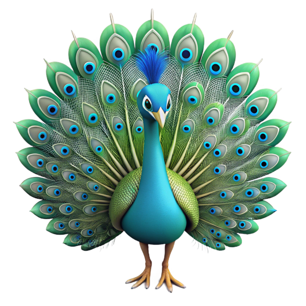 immaculate tranquil gothic A peacock with feathers fanned out, NO BACKGROUND with Transparent Background. exclusive png