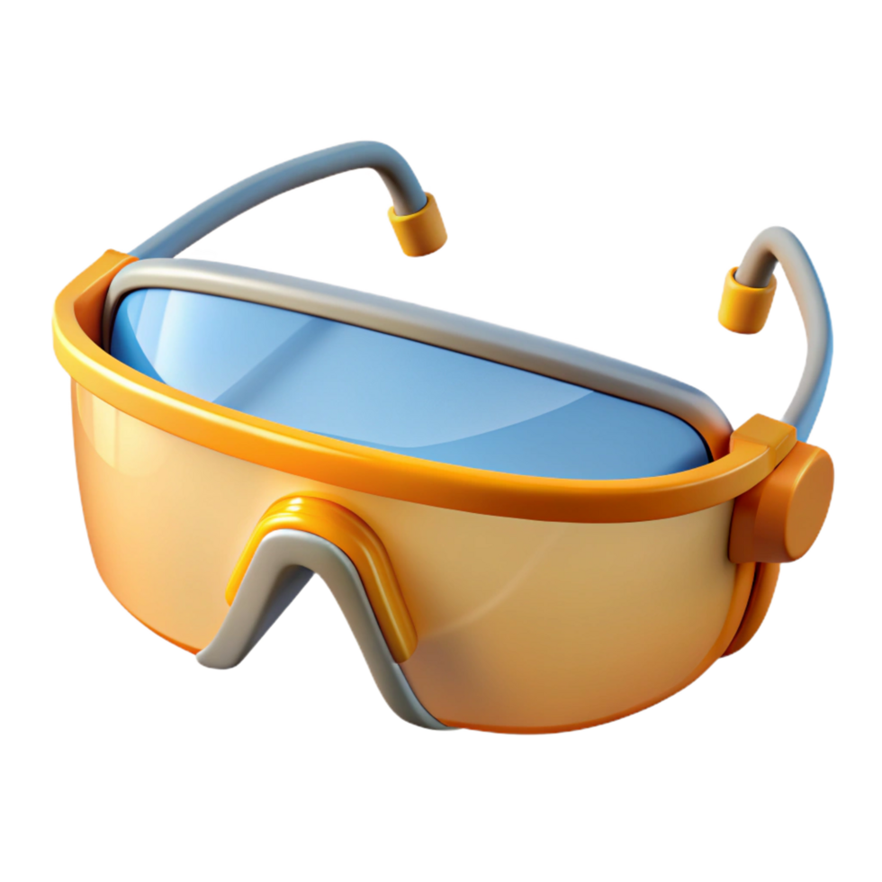 beautiful calm creative Safety glasses NO BACKGROUND with Transparent Background. professional png