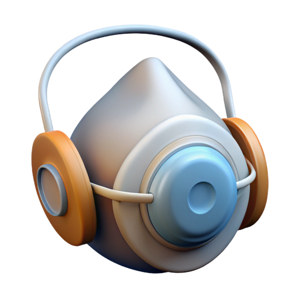 melancholic spectacular Dust mask NO BACKGROUND with Transparent Background. genuine png