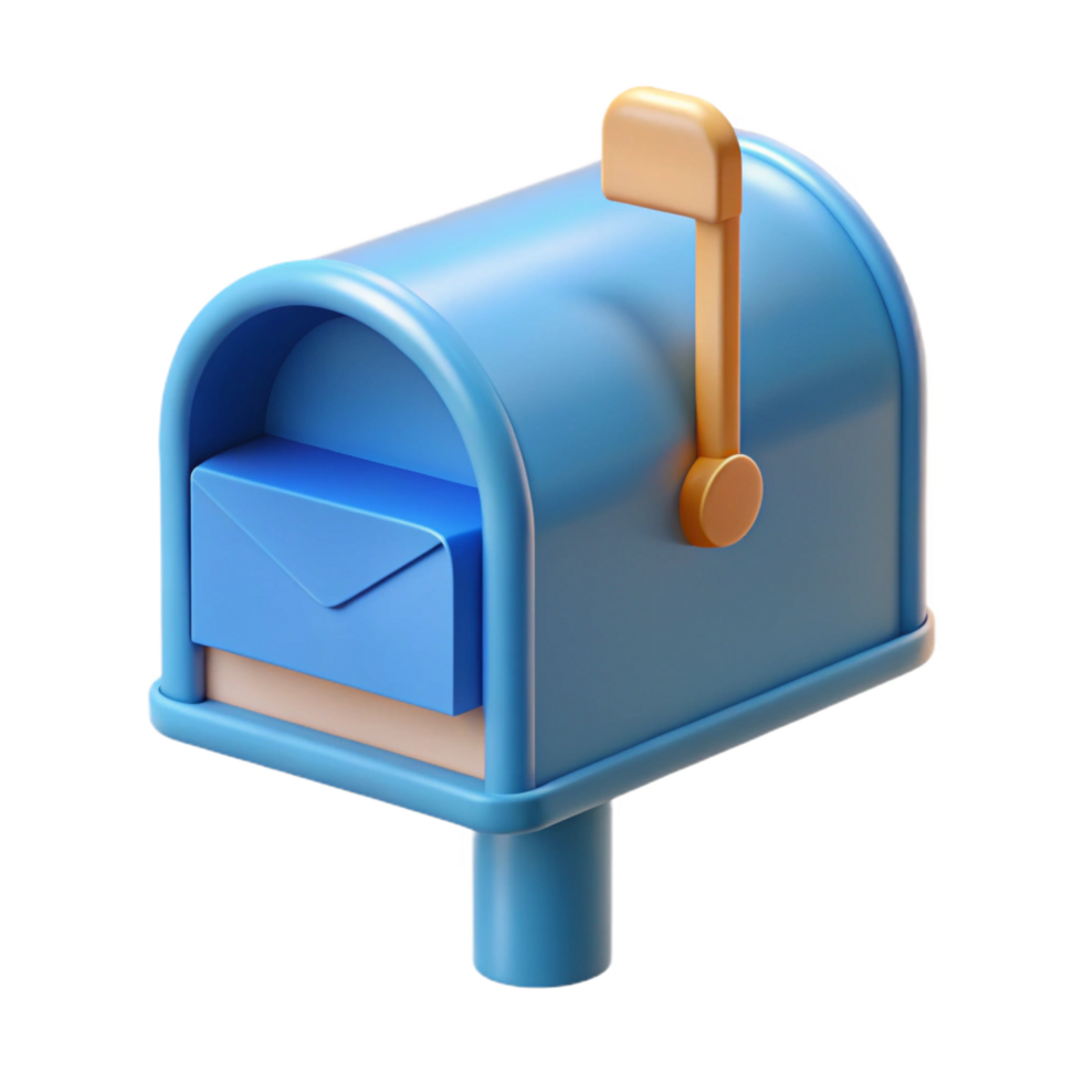 immaculate elegant Modern mailbox NO BACKGROUND with Transparent Background. precision png