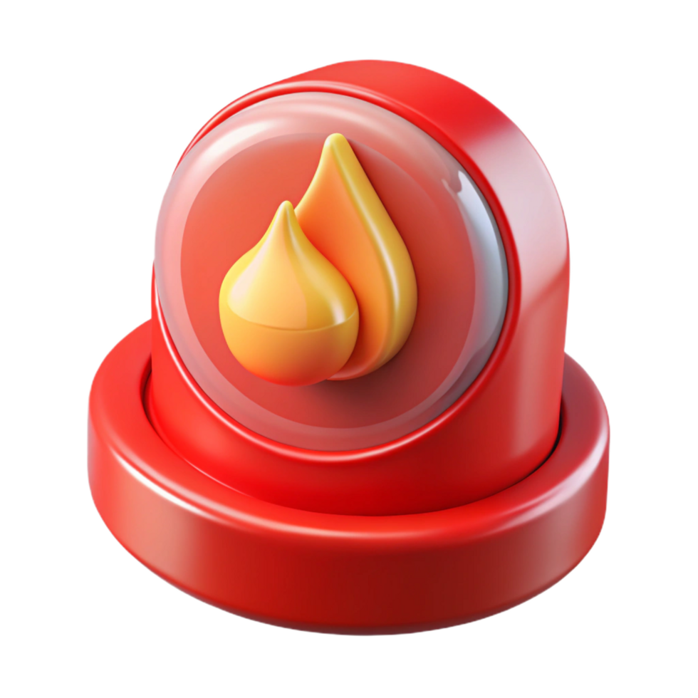 wonderful nostalgic surreal Fire alarm NO BACKGROUND with Transparent Background. genuine png
