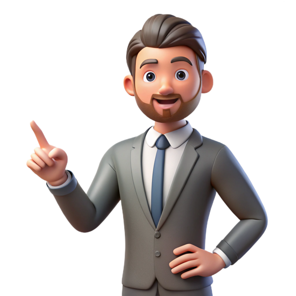 striking renaissance Serious businessman, pointing finger, NO BACKGROUND with Transparent Background. ultra HD png