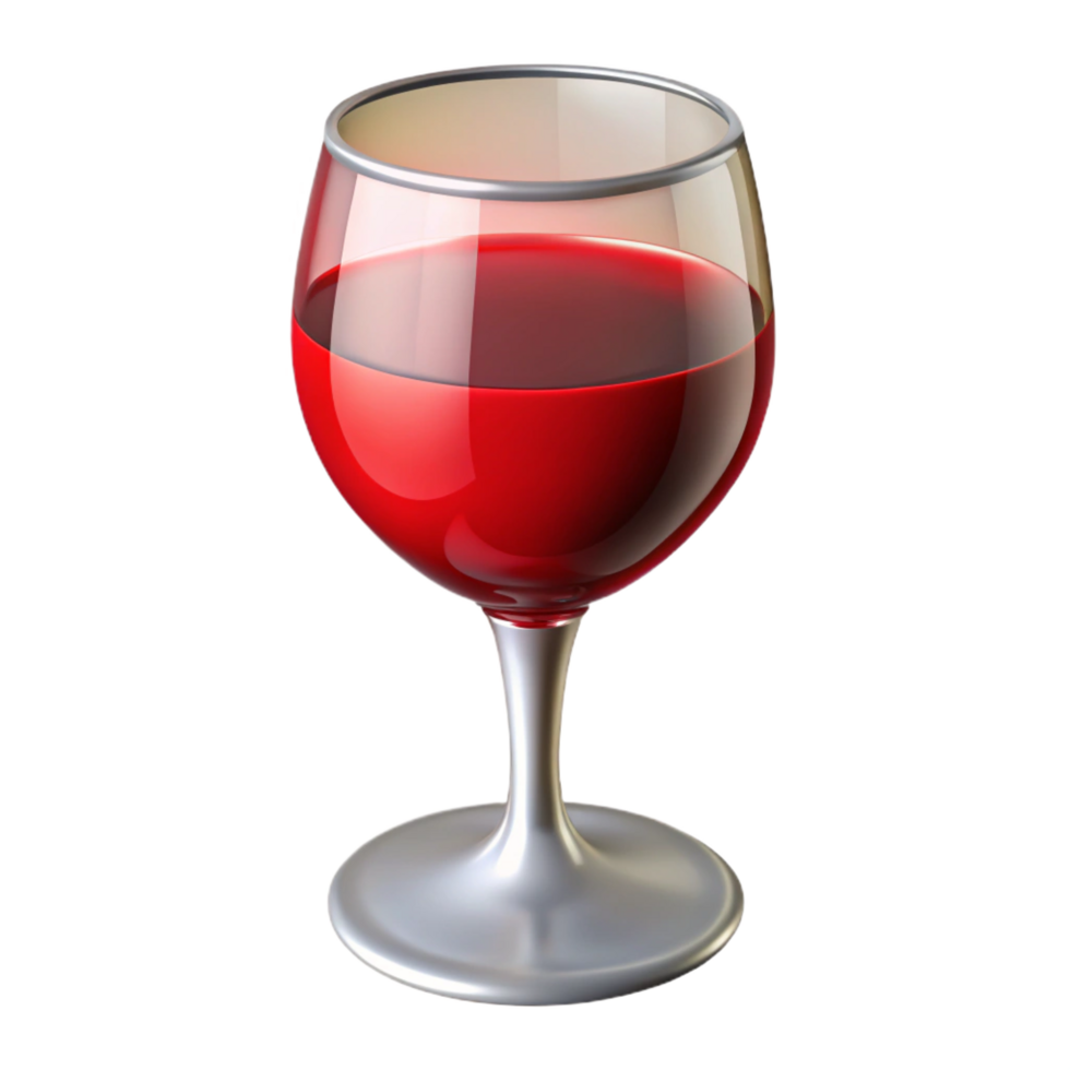 unparalleled elegant Wine glass, filled with red wine, NO BACKGROUND with Transparent Background. premium png