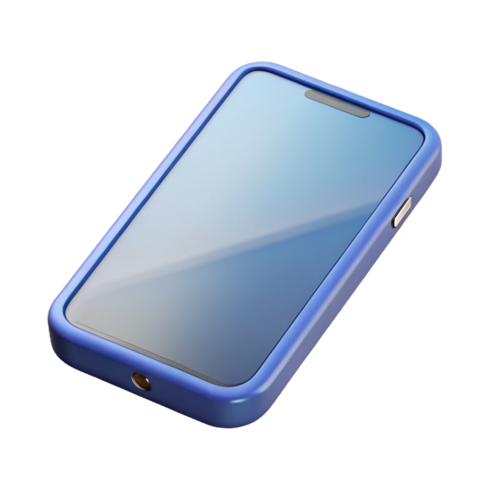 captivating distinctive Mobile phone, touchscreen display, NO BACKGROUND with Transparent Background. png