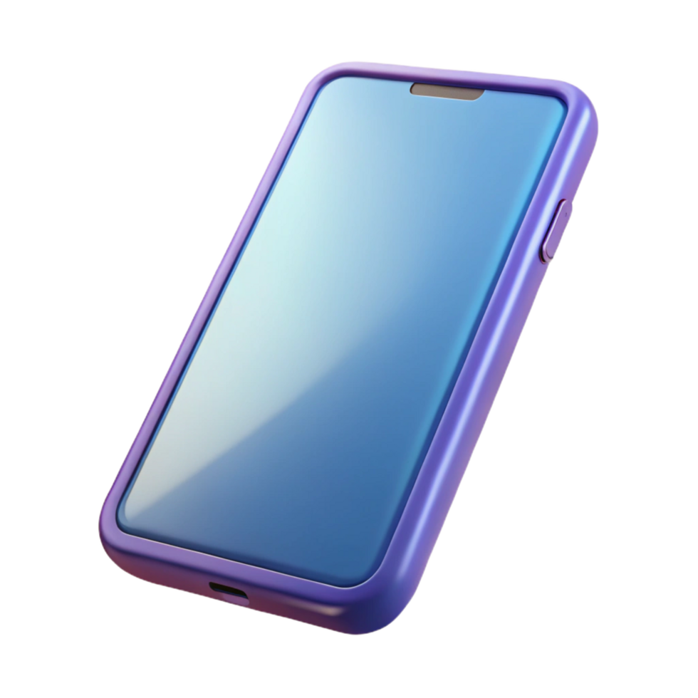 memorable gothic Mobile phone, touchscreen display, NO BACKGROUND with Transparent Background. refined png