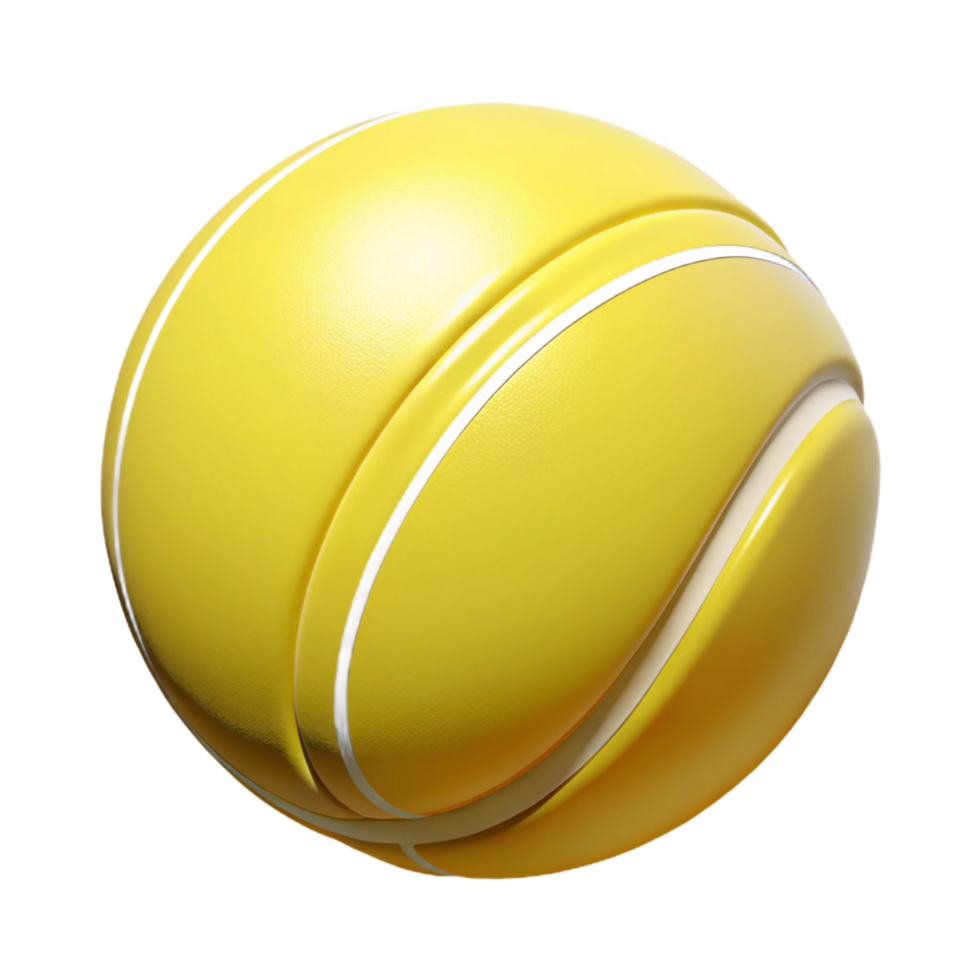 vibrant harmonious traditional Tennis ball, bright yellow, NO BACKGROUND with Transparent Background. exclusive png