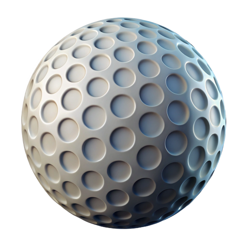 gorgeous avant-garde Golf ball, dimpled surface, NO BACKGROUND with Transparent Background. luxury png