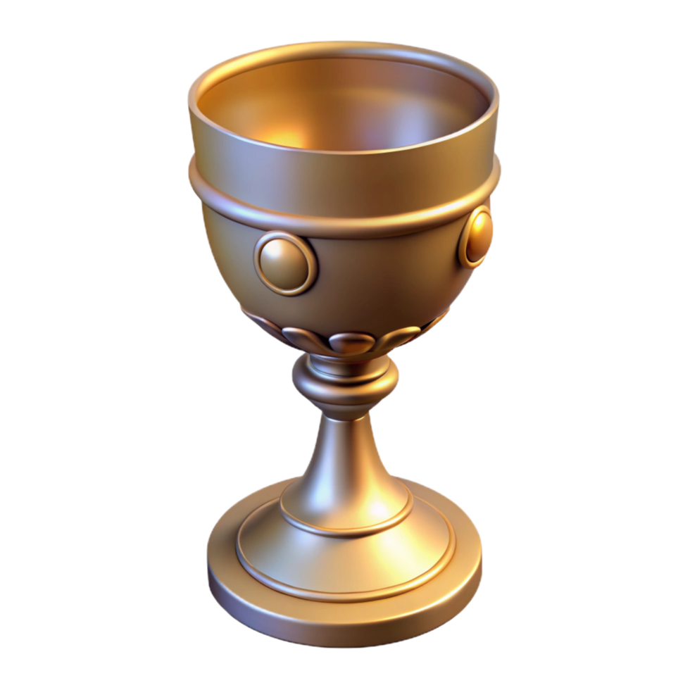 immaculate playful vintage The Holy Grail, ornate chalice, NO BACKGROUND with Transparent Background. detailed png