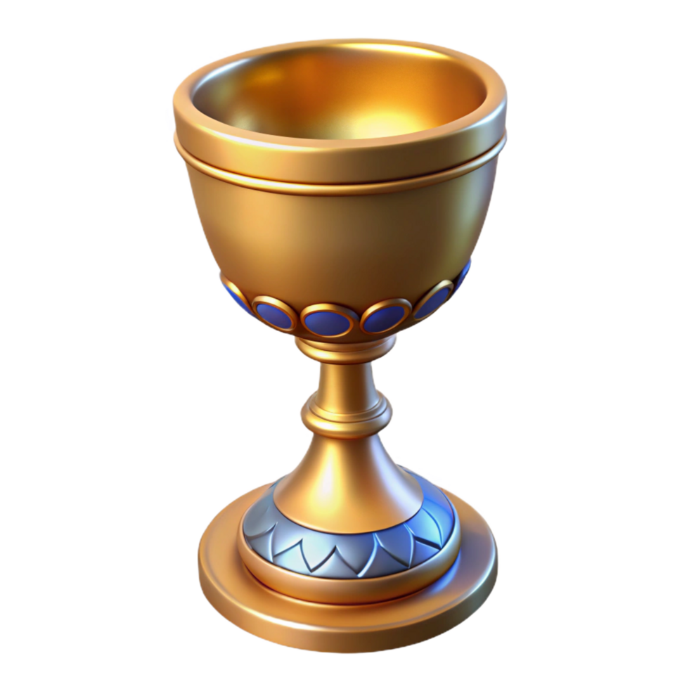 mesmerizing coveted The Holy Grail, ornate chalice, NO BACKGROUND with Transparent Background. png