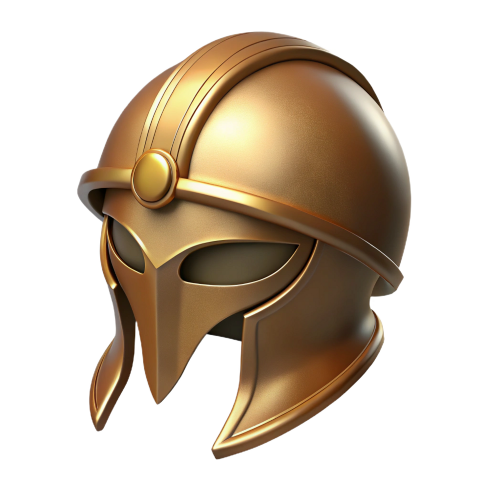 peaceful stunning An ancient Greek Helmet, bronze and crested, NO BACKGROUND with Transparent Background. genuine png