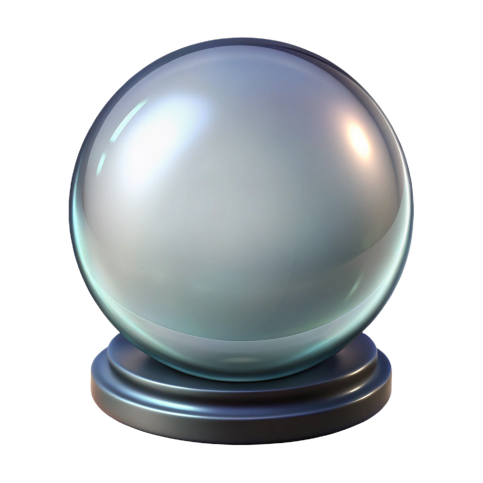 fascinating unparalleled A Crystal Ball, smooth and clear, NO BACKGROUND with Transparent Background. png