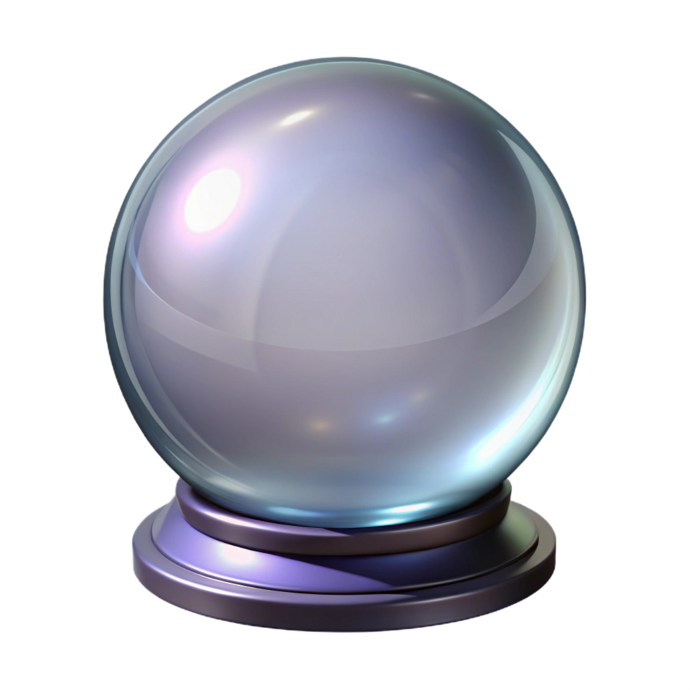 extraordinary standout A Crystal Ball, smooth and clear, NO BACKGROUND with Transparent Background. png