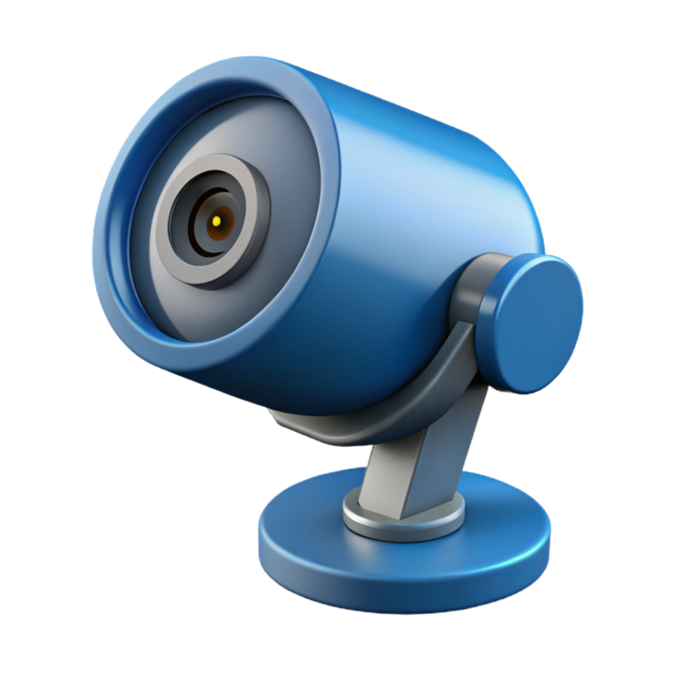 sought-after futuristic Security camera with rotating lens, NO BACKGROUND with Transparent Background. high quality png