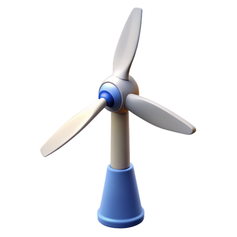 melancholic hypnotic Wind turbine blade rotating slowly, NO BACKGROUND with Transparent Background. artisan png