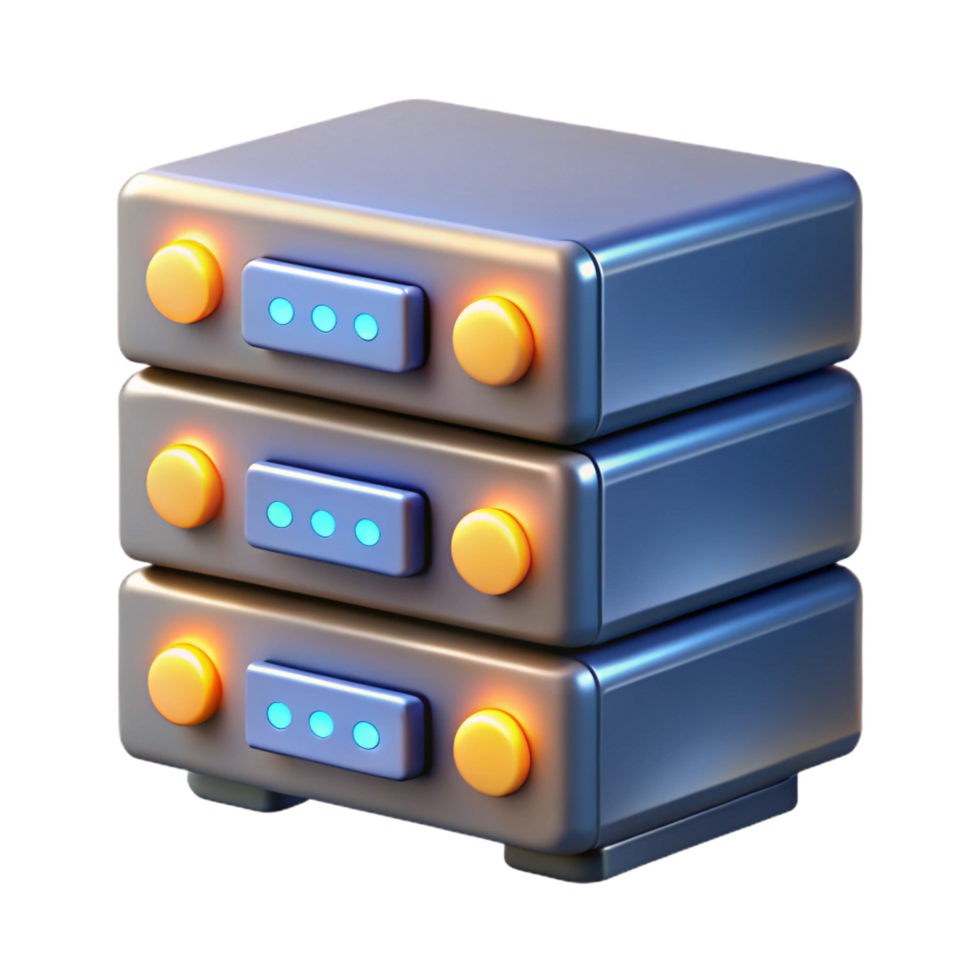 bold captivating Server rack with multiple blinking lights, NO BACKGROUND with Transparent Background. gallery standard png